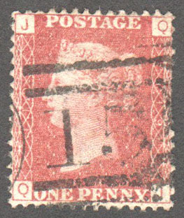 Great Britain Scott 33 Used Plate 119 - QJ - Click Image to Close